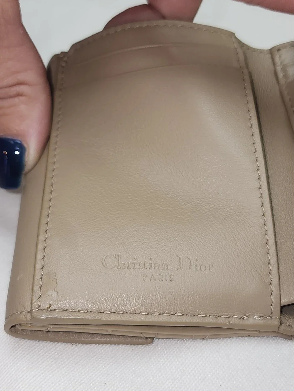 Authentic Lady Dior Lotus Compact Wallet Calfskin, Cannage Quilting 2022 Collect